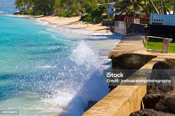 Sea Wall Storm Break Stock Photo - Download Image Now - House, North Shore - Oahu, Oahu