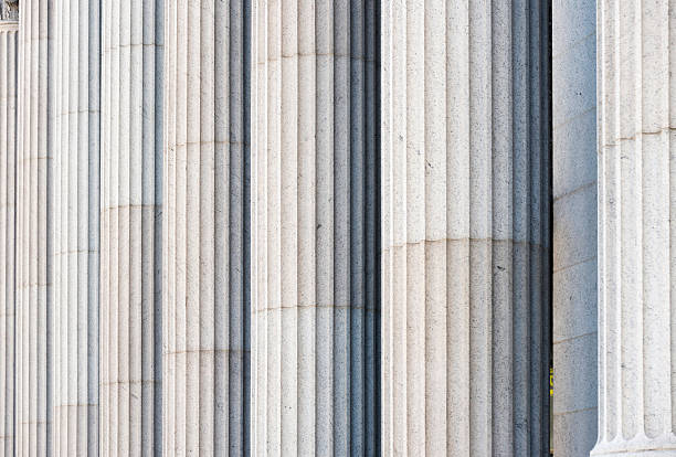 Classic Columns in a Government Building in New York