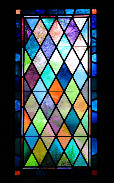 istock Stained Glass Window in Historic Church 451339951
