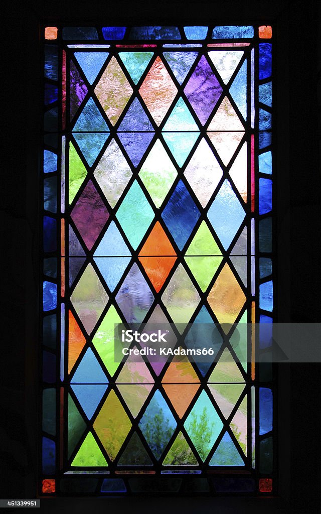 Stained Glass Window in Historic Church Tennessee Stained Glass Stock Photo