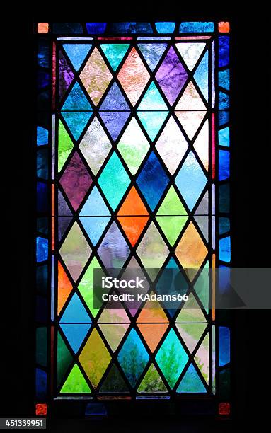 Stained Glass Window In Historic Church Stock Photo - Download Image Now - Stained Glass, Church, Vertical