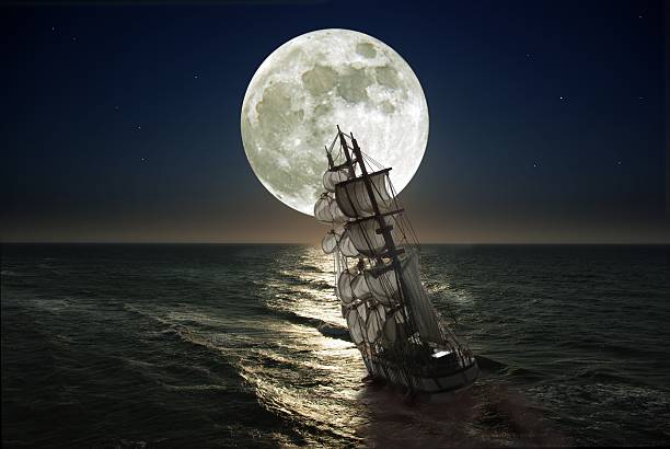 storm - sea storm sailing ship night zdjęcia i obrazy z banku zdjęć