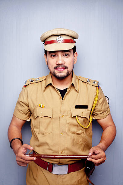 Indian Police Or Army Officer In Uniform Stock Photo - Download Image Now -  Police Force, Culture of India, Indian Ethnicity - iStock