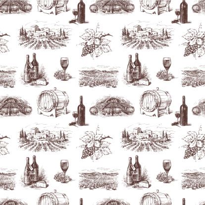 Vector pattern on the theme of wine.