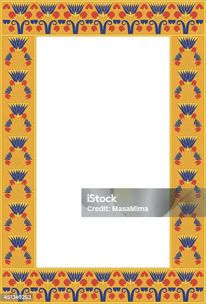 Egypt Frame Stock Illustration - Download Image Now - Art, Art And Craft, Blue
