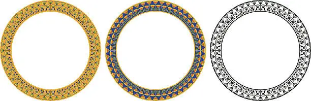 Vector illustration of Round Egypt Frame