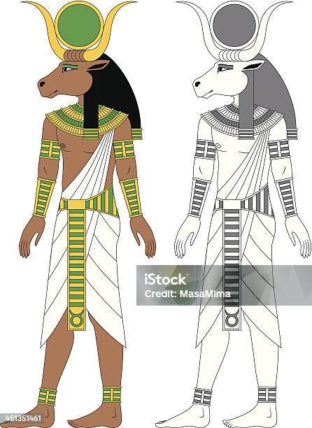 Zodíaco Egipto Taurus - Arte vetorial de stock e mais imagens de Adulto - Adulto, Animal macho, Branco