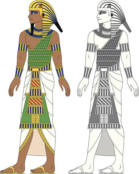 Vector illustration of Egyptian Man: Pharaoh