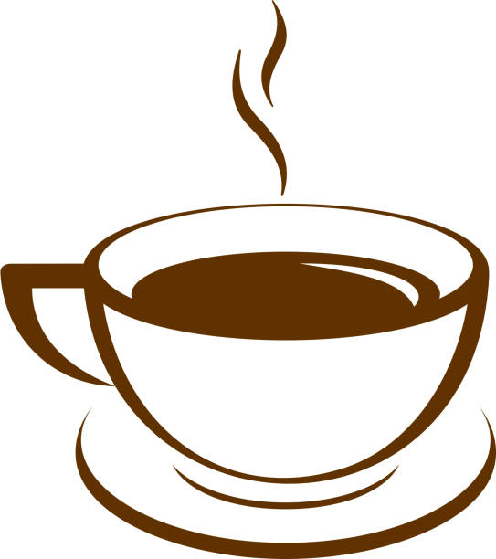 istock Brown clip art of a cup of coffee 451351651