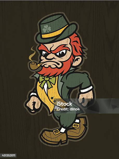 Irish Fighting Leprechaun Mascot Stock Illustration - Download Image Now - Leprechaun, Anger, Lucky the Leprechaun