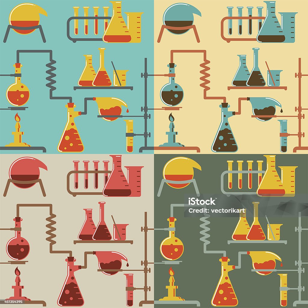 Chemie-Muster - Lizenzfrei Labor Vektorgrafik