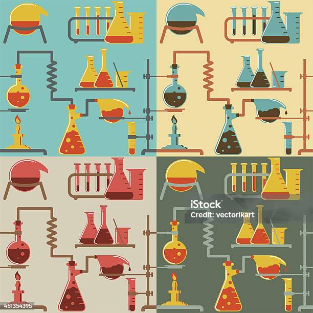 Ilustración de Patrón De Química y más Vectores Libres de Derechos de Experimento científico - Experimento científico, Laboratorio, Prueba médica