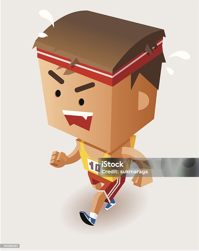 マラソン選手ランニング - アクティブライフスタイルのロイヤリティフリーベクトルアート