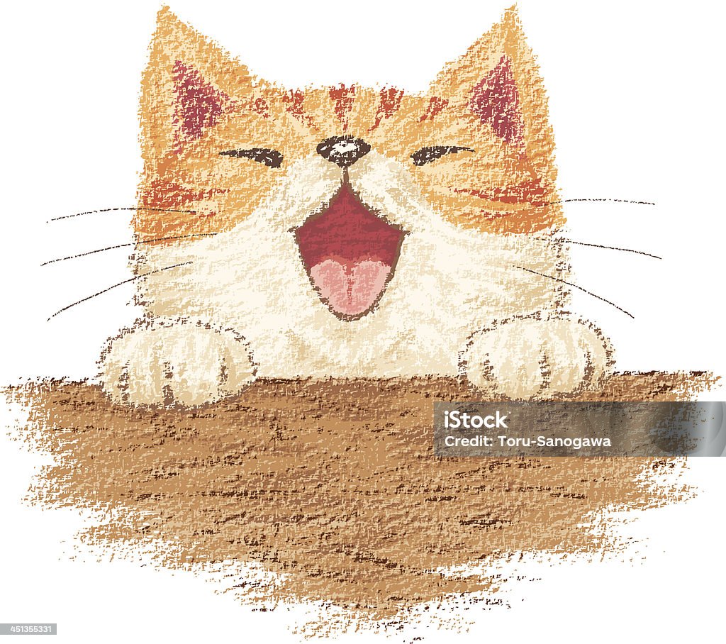 Feliz atigrado - arte vectorial de Gato doméstico libre de derechos