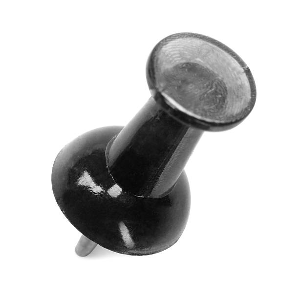 istock close up of a black pushpin 451355391