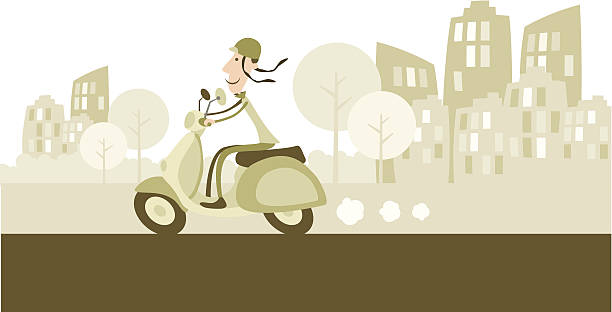 ilustrações de stock, clip art, desenhos animados e ícones de vespa rider - vespa scooter