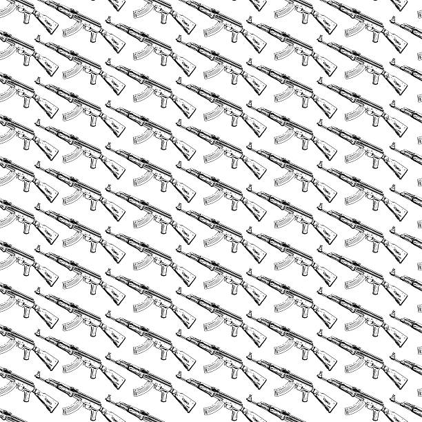 ak-47 pattern vector art illustration