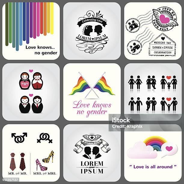 Gay E Lesbiche Icona Ed Elemento Di Design - Immagini vettoriali stock e altre immagini di Bambola - Giocattolo - Bambola - Giocattolo, Persona gay, Vettoriale