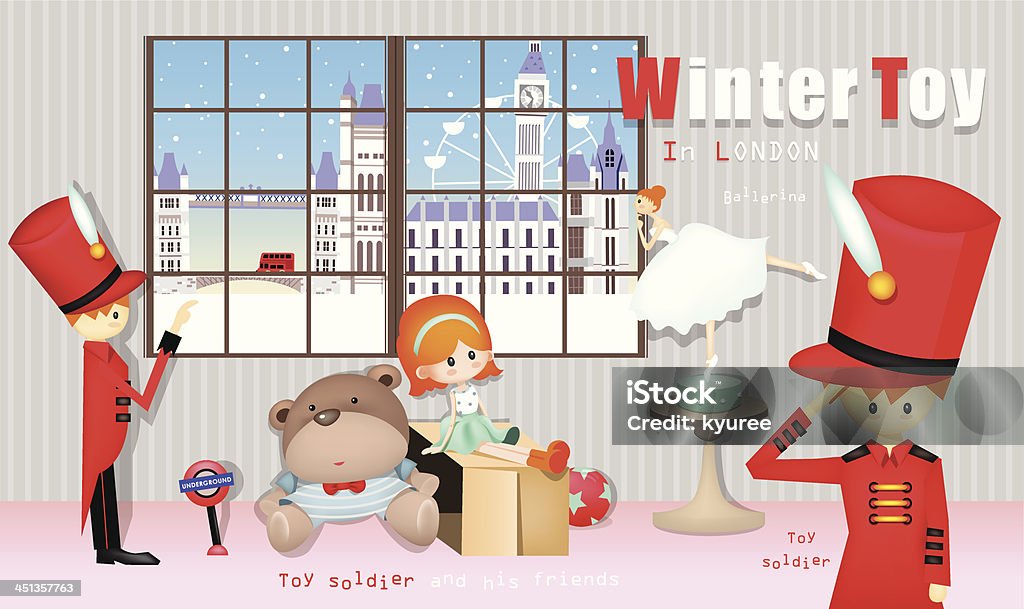 Winter-Spielzeug - Lizenzfrei Balletttänzer Vektorgrafik