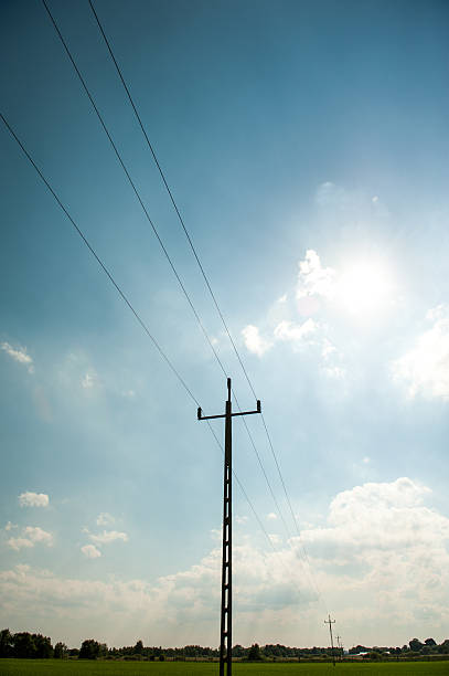 istock pylons on the field 451357925
