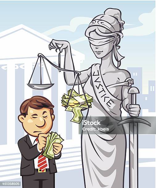 Justice Is Expensive Stock Illustration - Download Image Now - Lady Justice, Lawyer, Cartoon