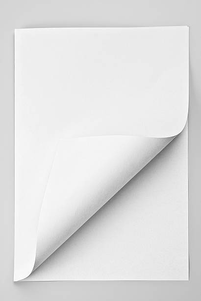 istock Folded sheet of paper with curled corner 451365177