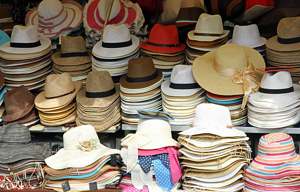 istock market stall with many hats 451371809