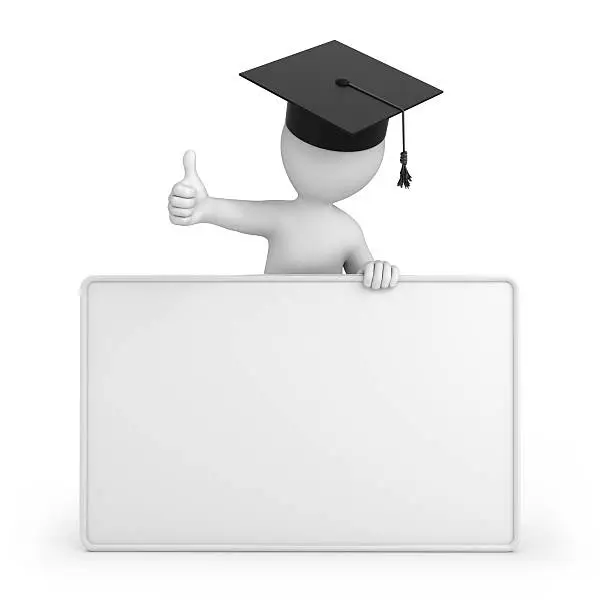 Photo of graduate with thumb up