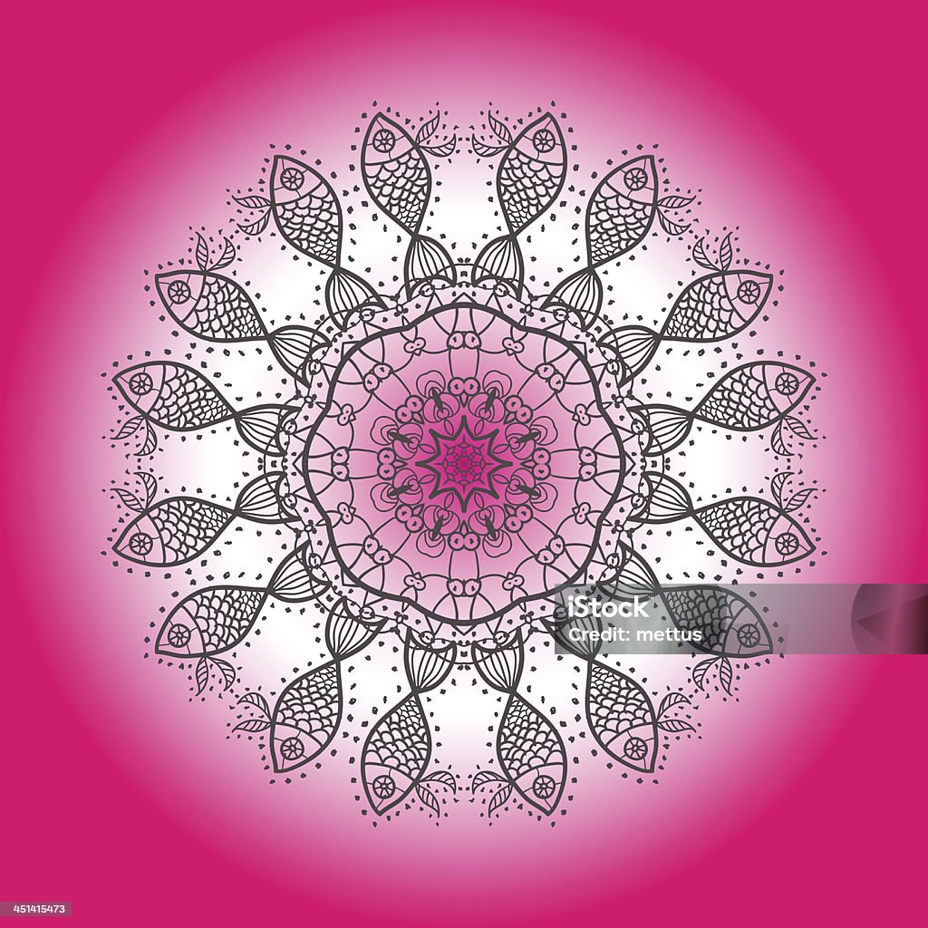 Oriental mandala motyw - Grafika wektorowa royalty-free (Abstrakcja)