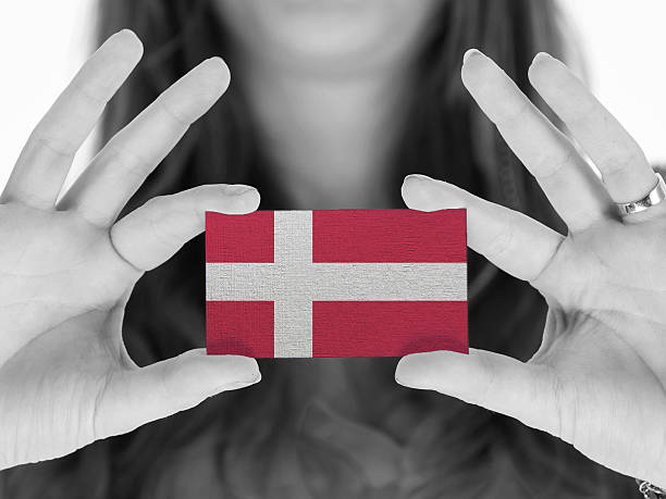 istock Woman showing a business card 451416311