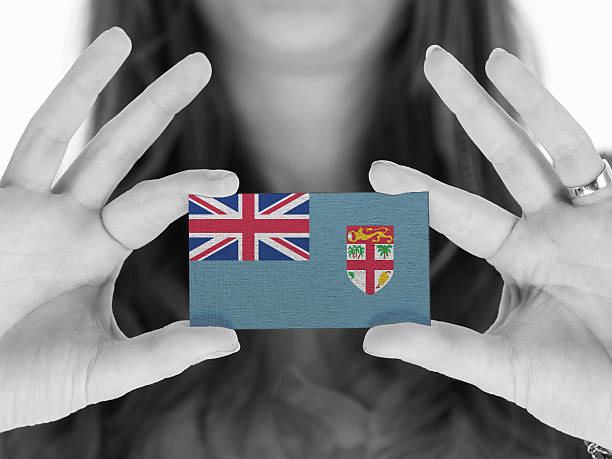 istock Woman showing a business card 451416527