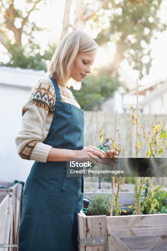 Gardening is more than a hobby. - 로열티 프리 20-24세 스톡 사진