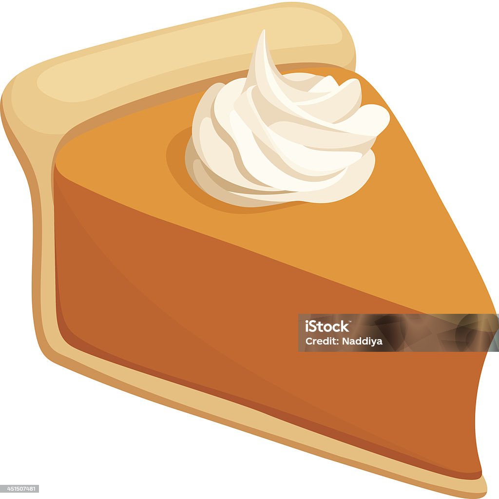 Pumpkin pie slice. Vector illustration. - 免版稅南瓜批圖庫向量圖形