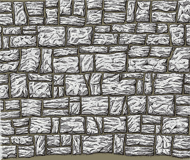 mur kamienny - fortified wall stone built structure backgrounds stock illustrations