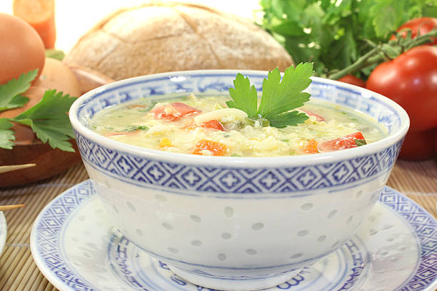 istock Asian Chicken soup with noodles 451508769