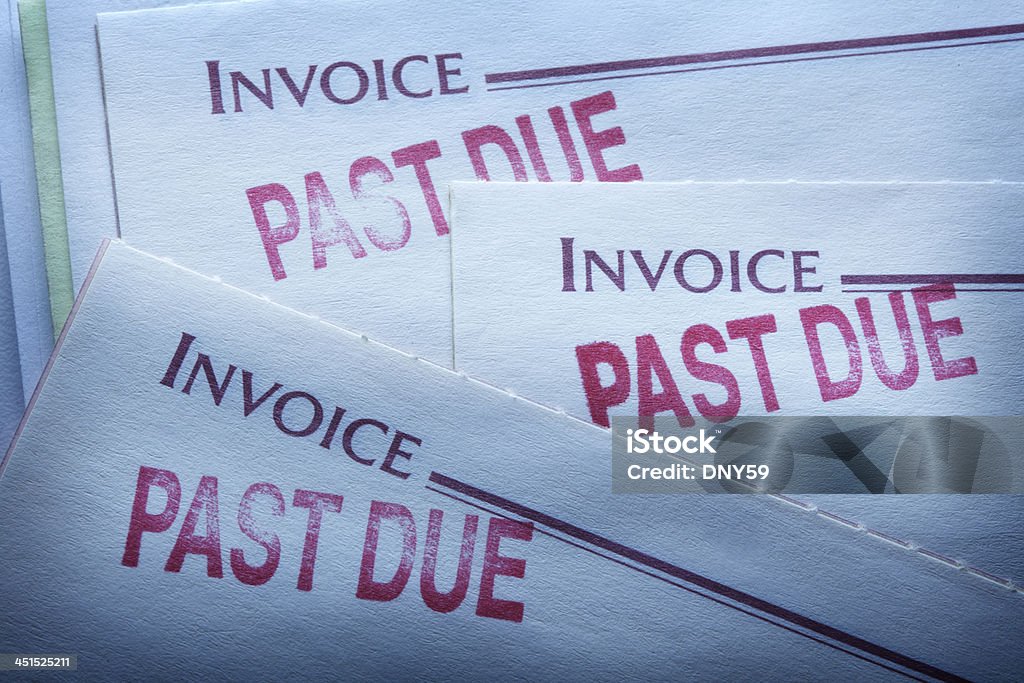 Past Due Past Due invoice.  Balance Stock Photo