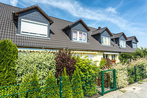 istock Townhouses with garden in Germany 451529783