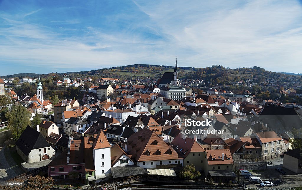 Cesky Krumlov Aerial View Aerial View Stock Photo