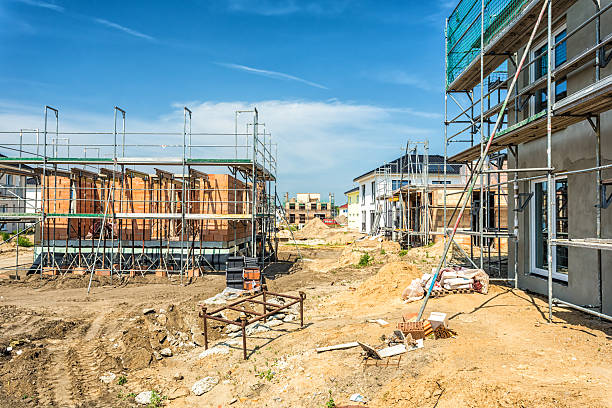 istock Construction site with many new family homes 451530713