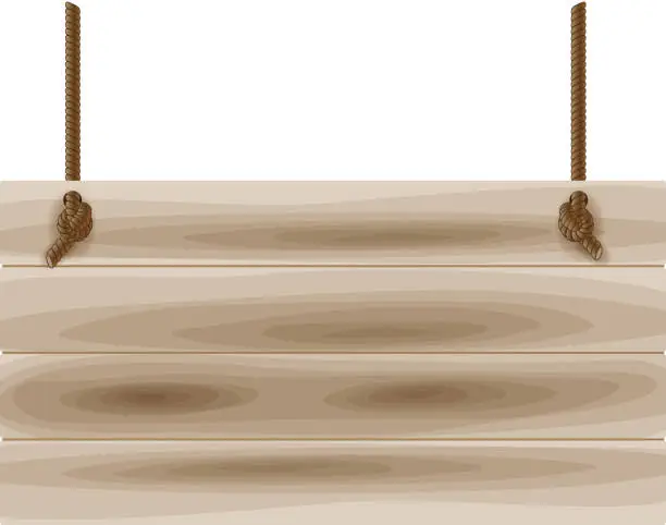 Vector illustration of Wooden board