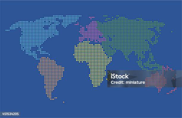 World Weltkarte Stock Vektor Art und mehr Bilder von Gepunktet - Gepunktet, Vektor, Weltkarte
