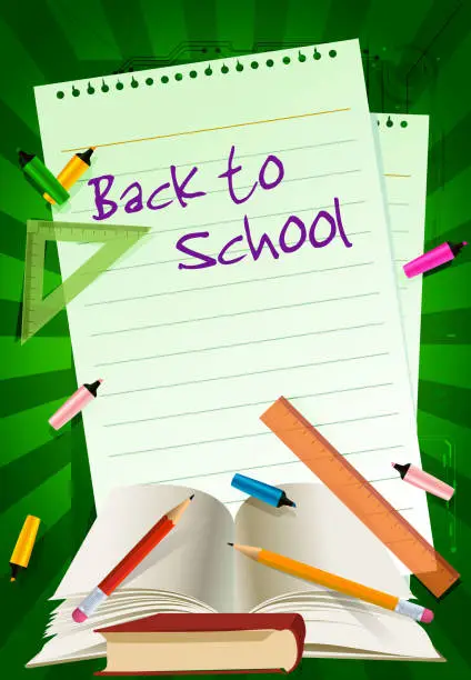 Vector illustration of Back to School Background