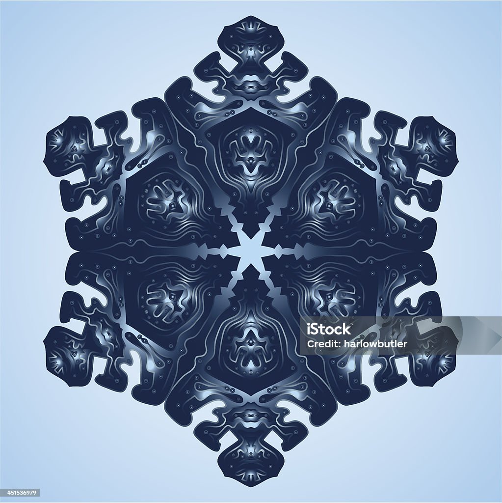 Azul copo de nieve hermoso - arte vectorial de Azul libre de derechos
