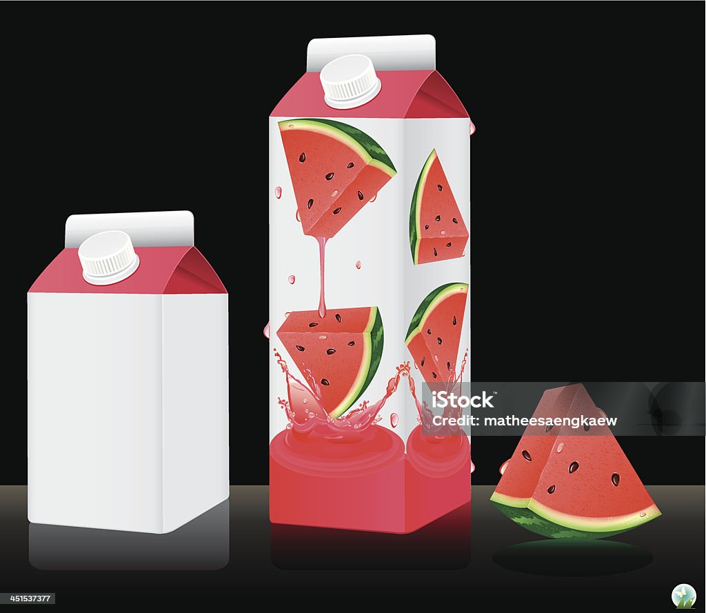 Bianco latte o succo pack. - arte vettoriale royalty-free di Acqua