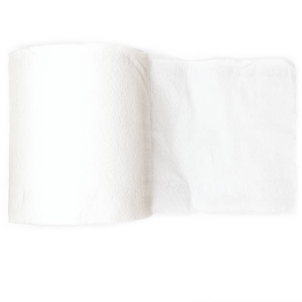 istock Toilet paper on white background 451538103