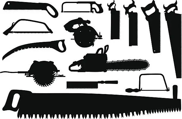 Vector illustration of Saws