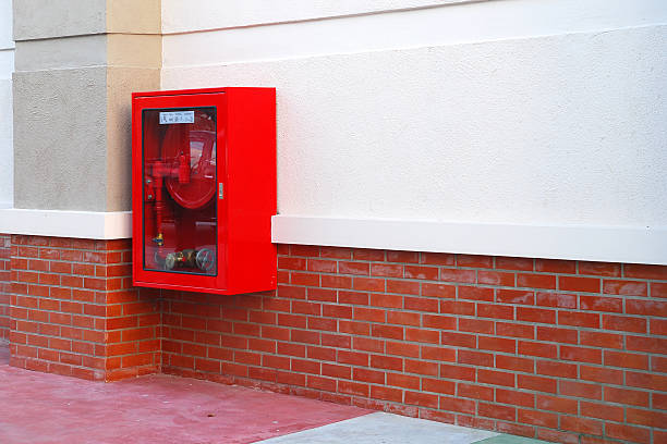 istock Hydrant with water hoses and fire extinguish equipment 451539153
