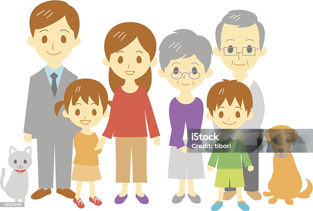 LA FAMILLE - clipart vectoriel de Adolescent libre de droits