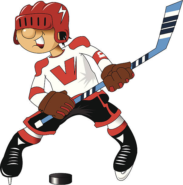 hockey attack vector art illustration