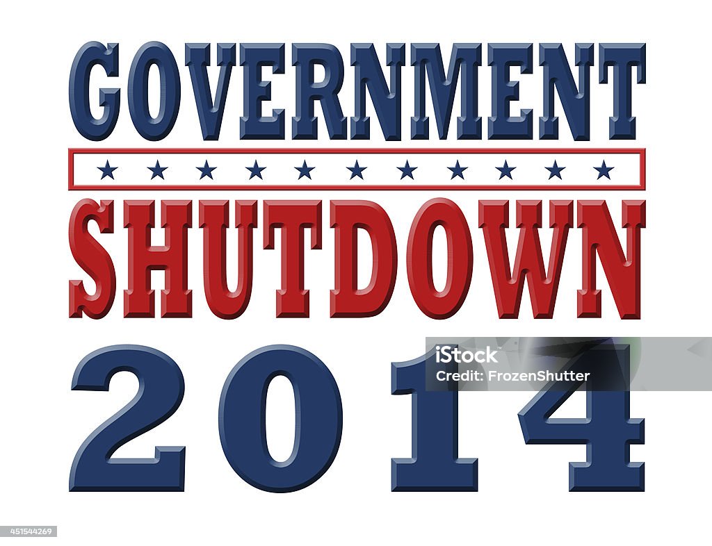 Government Shutdown 2014 - Lizenzfrei Abgeordnetenhaus Stock-Illustration
